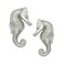 Costello Coastal Knobs Seahorse Cabinet knob Matched Pair Small Brushed Nickel Finish Kitchen Bedroom Living Room Bathroom Cabinets and Drawers Hardware