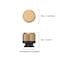 Asidrama 20 Pack Matte Black and Champagne Bronze Kitchen Knurled Cabinet Knobs Dresser Knob Drawer Knobs Cabinet Hardware Zinc Knob for Dresser Drawers