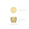 Asidrama 10 Pack Brushed Gold Zinc Alloy Knurled Dresser Knobs Cabinet Hardware for Dresser Drawers