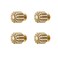 HIZEFSOO 4PCS Rhinestone Knobs Zinc Alloy High End Fashion Cabinet Knob Rhinestone Drawer Knobs Shiny Cabinet Accessories Wine Cooler Shoe Cabinet Drawer Knobs Gold Cylindrical