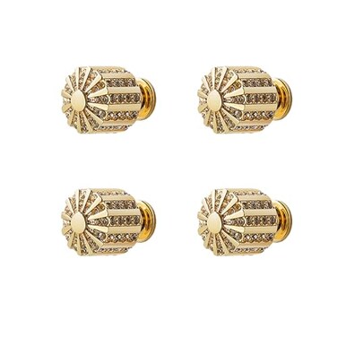 HIZEFSOO 4PCS Rhinestone Knobs Zinc Alloy High End Fashion Cabinet Knob Rhinestone Drawer Knobs Shiny Cabinet Accessories Wine Cooler Shoe Cabinet Drawer Knobs Gold Cylindrical