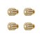 HIZEFSOO 4PCS Rhinestone Knobs Zinc Alloy High End Fashion Cabinet Knob Rhinestone Drawer Knobs Shiny Cabinet Accessories Wine Cooler Shoe Cabinet Drawer Knobs Gold Cylindrical