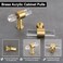 QOGRISUN 5Pack Acrylic Cabinet Knobs with Brass BaseGold Modern Drawer Euro Style T Bar Handles Kitchen Dresser Drawer Clear Glass Crystal Pulls2inch Total Length