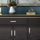 TUMBEELLUWA Pack of 2 Cylindrical Crystal Cabinet Knobs Polished Stone Pulls Brass Handles Hardware for Dresser Wardrobe Drawer Cupboard Rock Quartz