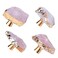 FZBHRO Rose Quartz Drawer Cabinet Knobs Pink Crystal Stone Knobs Handles Gold Plated Gemstone Cupboard Pulls Decorative for Home Office 4 Pack