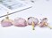 FZBHRO Rose Quartz Drawer Cabinet Knobs Pink Crystal Stone Knobs Handles Gold Plated Gemstone Cupboard Pulls Decorative for Home Office 4 Pack
