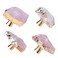 FZBHRO Rose Quartz Drawer Cabinet Knobs Pink Crystal Stone Knobs Handles Gold Plated Gemstone Cupboard Pulls Decorative for Home Office 4 Pack