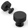 Amerdeco 10 Pack Matte Black Cabinet Knobs Single Hole Cabinet Pulls 1 Inch Drawer Knobs and Pulls for Bathroom Cabinets ZH0071