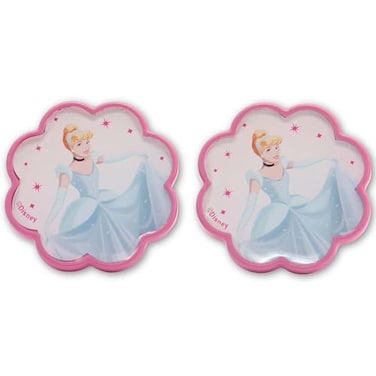 Open Road Brands Disney Cinderella Acrylic Knobs Beautiful Scalloped Princess Knobs for Dresser or Cabinet Pack of 2
