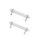 Rockcloud Pack of 2 Rock Quartz Crystal Point Stone Drawer Pulls with Screws Silver Tone Cabinet Knobs Cupboard Pulls Door Handles for Home Office Decor White