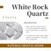 Rockcloud Pack of 2 Rock Quartz Crystal Point Stone Drawer Pulls with Screws Silver Tone Cabinet Knobs Cupboard Pulls Door Handles for Home Office Decor White