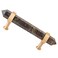 mookaitedecor Brushed Brass with Dragon Blood Jasper Double Crystal Points Drawer Pulls Cabinets Handles Door Knobs for Dresser Cupboard Kitchen Decor