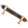 mookaitedecor Brushed Brass with Dragon Blood Jasper Double Crystal Points Drawer Pulls Cabinets Handles Door Knobs for Dresser Cupboard Kitchen Decor