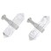 mookaitedecor Set of 2 Rock Quartz Double Crystal Points Drawer Knobs with Screws Decorative Stone Cabinet Handle Pulls for Dresser Cupboard Kitchen Decor Brushed Stainless Steel