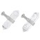 mookaitedecor Set of 2 Rock Quartz Double Crystal Points Drawer Knobs with Screws Decorative Stone Cabinet Handle Pulls for Dresser Cupboard Kitchen Decor Brushed Stainless Steel