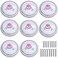 Tverghvad Ceramic Hand Painted Drawer Knobs 8 Pack Vintage Rose Flower Round Cabinet Knobs and Pulls Kitchen Furniture Knobs for DresserCupboardWardrobeCloset Rose 8 Pieces