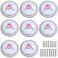 Tverghvad Ceramic Hand Painted Drawer Knobs 8 Pack Vintage Rose Flower Round Cabinet Knobs and Pulls Kitchen Furniture Knobs for DresserCupboardWardrobeCloset Rose 8 Pieces