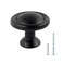 TamBee 114 Inch Cabinet Knobs 30 Pack Matte Black Round Drawer PullsAluminum Drawer Handles Door Hardware for Dresser Cabinets Kitchen Bedroom