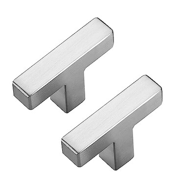 Ravinte Decor 30 Pack Brushed Nickel Cabinet Knobs Kitchen Cabinet Knobs Silver Cabinet Pulls for Kitchen Cabinet Drawer Stainless Steel Dresser Knobs for Cabinet Hardware 2in Length Single Hole Squar