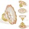 SHINY HANDLES 16 Pack Champagne Crystal Knobs for Dresser Drawer Oval Glass Cabinet Knobs and Pulls with Satin BrassBrushed Gold Base