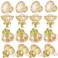 SHINY HANDLES 16 Pack Champagne Crystal Knobs for Dresser Drawer Glass Cabinet Knobs and Pulls with Satin BrassBrushed Gold Base