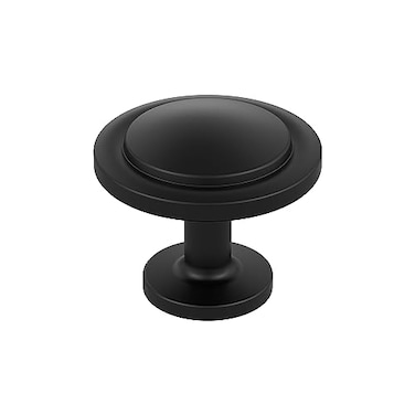 Amerock 10BX37025MB Matte Black Cabinet Knob 1316 inch 30mm Diameter 10 Pack Loop Furniture Hardware