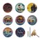 Lasyman 8Pack18 Wooden Beach Cabinet Knob Round Unique Surf Ocean Theme Kitchen Wardrobe Cupboard Furniture Dresser Drawer Knobs Handles or Pulls
