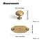 Goo-Ki GooKi Brushed Brass Bronze Zinc Alloy Cabinet Knob with Backplate Single Hole Center Cabinet Pull Hardware for Bedroom Kitchen 6 Pack8611G013