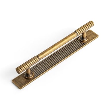 Goo-Ki GooKi Antique Brass Zinc Alloy Cabinet Handle with Backplate 5128mm Hole Center Cabinet Pull Hardware for Bedroom Kitchen 2 Pack9596G