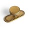 Goo-Ki GooKi 6 Pack Antique Brass Cabinet Knobs with Backplate Spacer 6 Pack Vintage Retro Brass Drawer Knob with Back Plate Zinc Alloy Kitchen Hardware for Cupboard