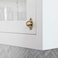 Goo-Ki GooKi Brushed Brass Bronze Zinc Alloy Cabinet Knob with Backplate Single Hole Center Cabinet Pull Hardware for Bedroom Kitchen 12 Pack8611G013