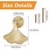 MOROBOR Ginkgo Leaf Shape Knob Handles 12 PCS Golden Drop Pendant Pull HandleHardware Drawer Single Hole Handle for Wardrobe Cupboard Closets Cupboard