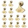 MOROBOR Ginkgo Leaf Shape Knob Handles 12 PCS Golden Drop Pendant Pull HandleHardware Drawer Single Hole Handle for Wardrobe Cupboard Closets Cupboard