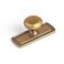 Goo-Ki GooKi Antique Brass Zinc Alloy Cabinet Knob with Backplate Single Hole Center Cabinet Pull Hardware for Bedroom Kitchen 6 Pack8611G018