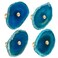 TUMBEELLUWA Natural Blue Agate Slice Cabinet Knobs Set of 4 Decorative Drawer Pull Handles for Dresser Wardrobe Cupboard