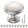 POZEAN Cabinet Knobs Brushed Nickel 10 Pack Cabinet Handles Drawer Knobs Solid Knobs Silver with Screws for Dresser Drawer Cabinet Cupboard Modern Kitchen Bedroom and Bathroom Hardware