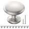 POZEAN Cabinet Knobs Brushed Nickel 10 Pack Cabinet Handles Drawer Knobs Solid Knobs Silver with Screws for Dresser Drawer Cabinet Cupboard Modern Kitchen Bedroom and Bathroom Hardware