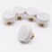 YuGtcen 5pcs Marble Cabinet Knobs Modern Decorative Cabinet Knobs White Stone Brushed Brass Base Drawer Knob Handles Pull for Kitchen Bathroom Dresser White