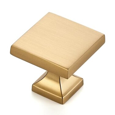 Home Expert 30 Pack Cabinet Knobs Champagne Bronze Kitchen Cabinet Knobs Hardware for Dresser Drawers Kitchen Hardware Square Drawer Pulls