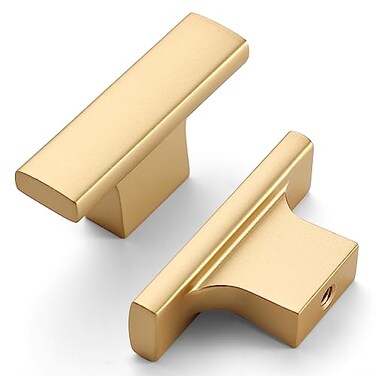 Asidrama 20 Pack Matte Champagne Gold Kitchen Cabinet Knobs Dresser Knobs Drawer Knobs Cabinet Hardware Zinc Knobs for Dresser Drawers