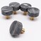 YuGtcen 5pcs Marble Cabinet Knobs Modern Decorative Cabinet Knobs Black Stone Brushed Brass Base Drawer Knob Handles Pull for Kitchen Bathroom Dresser Black