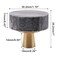 YuGtcen 5pcs Marble Cabinet Knobs Modern Decorative Cabinet Knobs Black Stone Brushed Brass Base Drawer Knob Handles Pull for Kitchen Bathroom Dresser Black