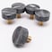 YuGtcen 5pcs Marble Cabinet Knobs Modern Decorative Cabinet Knobs Black Stone Brushed Brass Base Drawer Knob Handles Pull for Kitchen Bathroom Dresser Black
