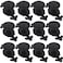 Kelier Antique Cabinet Knobs Vintage Retro Mushroom Drawer Knobs with Backplate Dresser Pull Handles for KitchenCupboardWardrobeCabinet BlackBackplate 12 Pieces