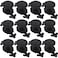 Kelier Antique Cabinet Knobs Vintage Retro Mushroom Drawer Knobs with Backplate Dresser Pull Handles for KitchenCupboardWardrobeCabinet BlackBackplate 12 Pieces