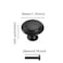 AUXBC 50 Pcs Round Black Cabinet Knobs 30mm Single Hole Mushroom Drawer Handle Pulls Metal for Drawer Closet Dresser Cupboard Wardrobe Door Kitchen with Screws