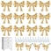 Hotop 45 Pack Gold Bow Dresser Knobs Cabinet Drawer Knobs with 2 Kinds Screws for Hardware Dresser Kitchen Drawer Aluminum Alloy Oxidation Wire Drawing Handle 157 x 118