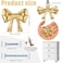 Hotop 45 Pack Gold Bow Dresser Knobs Cabinet Drawer Knobs with 2 Kinds Screws for Hardware Dresser Kitchen Drawer Aluminum Alloy Oxidation Wire Drawing Handle 157 x 118