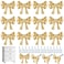 Hotop 45 Pack Gold Bow Dresser Knobs Cabinet Drawer Knobs with 2 Kinds Screws for Hardware Dresser Kitchen Drawer Aluminum Alloy Oxidation Wire Drawing Handle 157 x 118