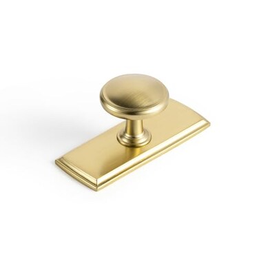 Goo-Ki GooKi Champagne Bronze Cabinet Drawer Knobs with Backplate or Spacer Zinc Alloy Kitchen Hardware 6 Pack Single Hole Bar Pull Handles for Cupboard Wardrobe6781UBRG011